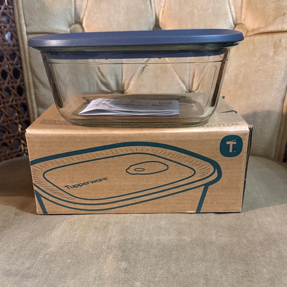 Tupperware Brand New Glass Container with Lid
